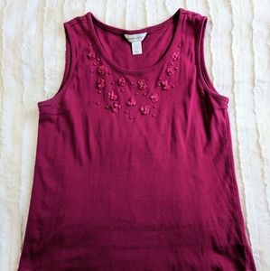 Christopher and Banks Embellished Tank Top